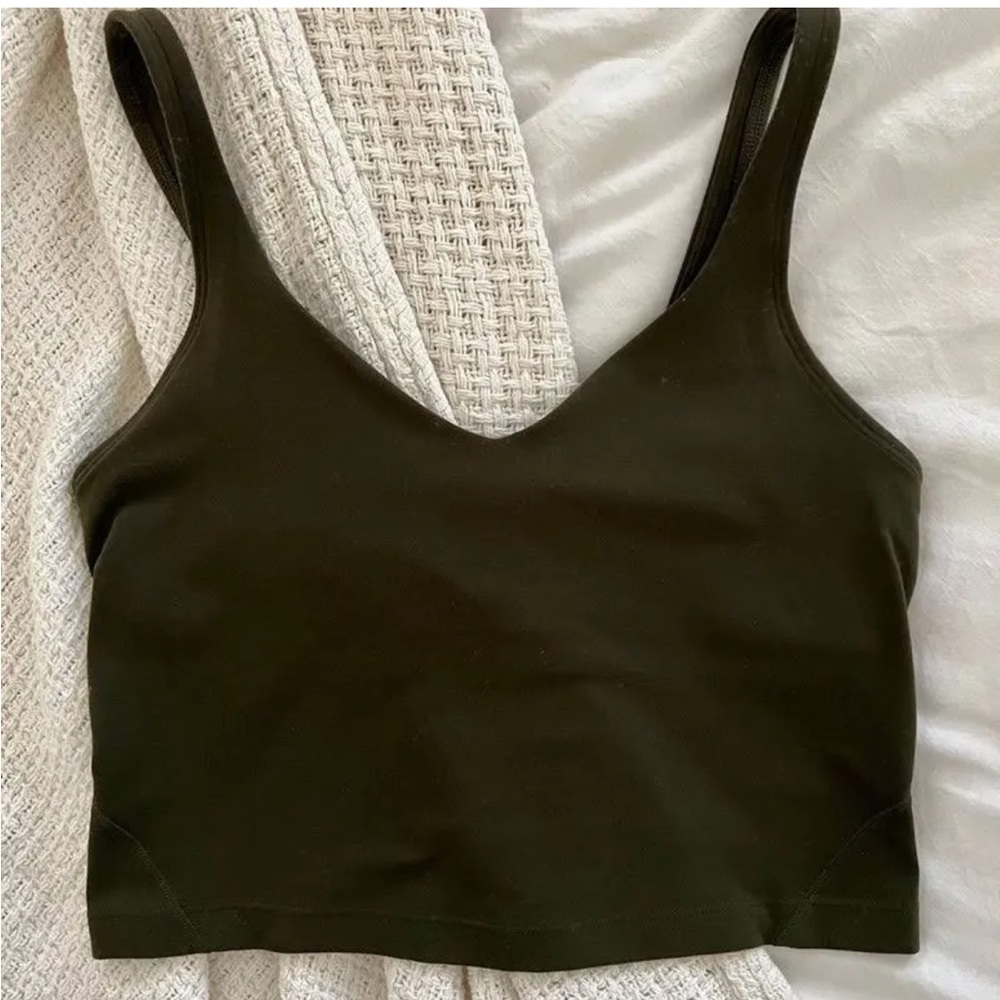 LULULEMON ALIGN TANK. FOREST GREEN.Only worn a few times. Rare trendy cute color